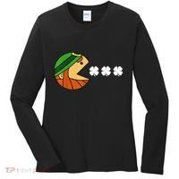 Leprechaun Eating Shamrock Women's Long Sleeve Shirt thumb 0