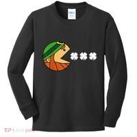 Leprechaun Eating Shamrock Kids Long Sleeve Shirt thumb 0