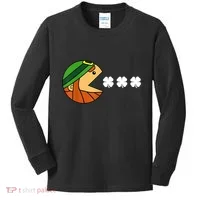 Leprechaun Eating Shamrock Kids Long Sleeve Shirt thumb 0