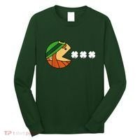 Leprechaun Eating Shamrock Long Sleeve Shirt thumb 0
