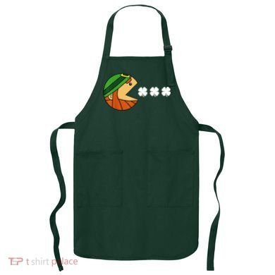 Leprechaun Eating Shamrock Apron