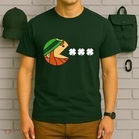 Leprechaun Eating Shamrock T-Shirt thumb 6
