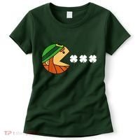 Leprechaun Eating Shamrock Women's T-Shirt thumb 0