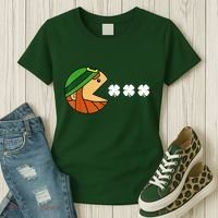 Leprechaun Eating Shamrock Women's T-Shirt thumb 3