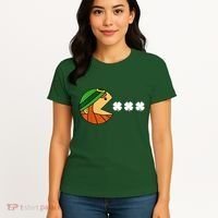 Leprechaun Eating Shamrock Women's T-Shirt thumb 4