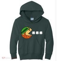 Leprechaun Eating Shamrock Kids Hoodie thumb 0