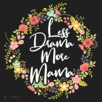 Less Drama More Mama Floral Wreath Women's Sweatshirt thumb 2