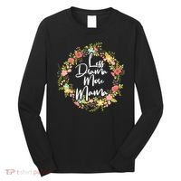 Less Drama More Mama Floral Wreath Long Sleeve Shirt thumb 0