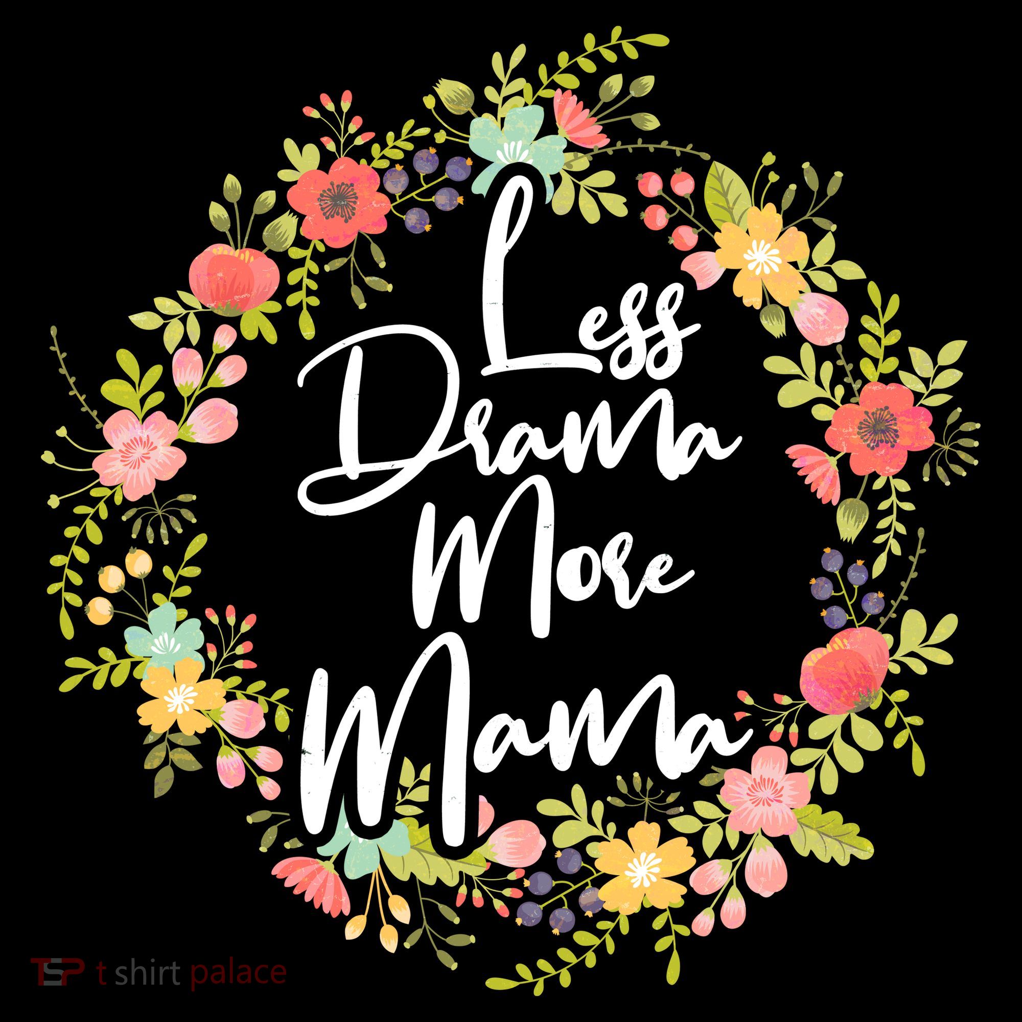 Less Drama More Mama Floral Wreath Ornament