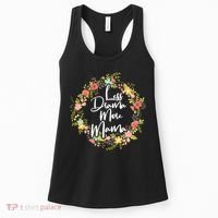 Less Drama More Mama Floral Wreath Women's Tank Top thumb 0