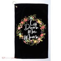 Less Drama More Mama Floral Wreath Golf Towel thumb 0