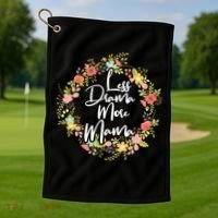 Less Drama More Mama Floral Wreath Golf Towel thumb 1