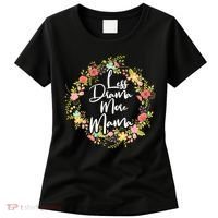 Less Drama More Mama Floral Wreath Women's T-Shirt thumb 0