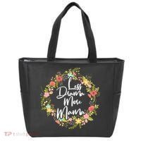 Less Drama More Mama Floral Wreath Tote Bag thumb 0