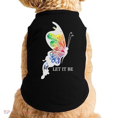 Let It Be Colorful Butterfly Doggie Tank