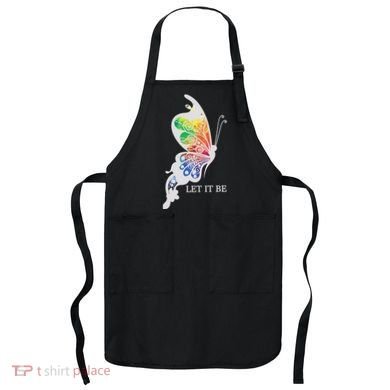 Let It Be Colorful Butterfly Apron
