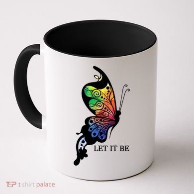 Let It Be Colorful Butterfly Coffee Mug
