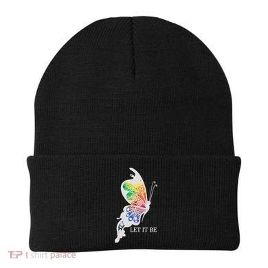Let It Be Colorful Butterfly Beanie