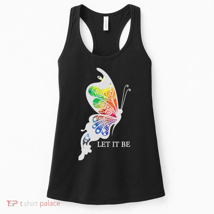 Let It Be Colorful Butterfly Women's Tank Top