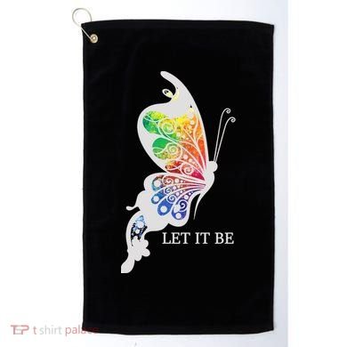 Let It Be Colorful Butterfly Golf Towel