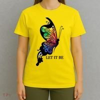 Let It Be Colorful Butterfly T-Shirt thumb 4