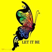 Let It Be Colorful Butterfly T-Shirt thumb 7
