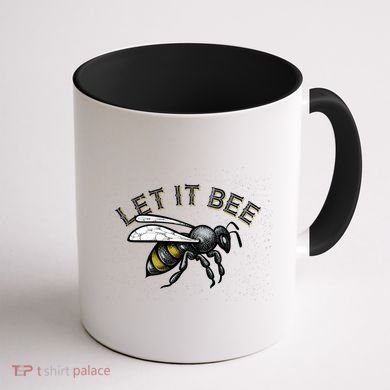 Let It Bee Funny Bumble Coffee Mug back