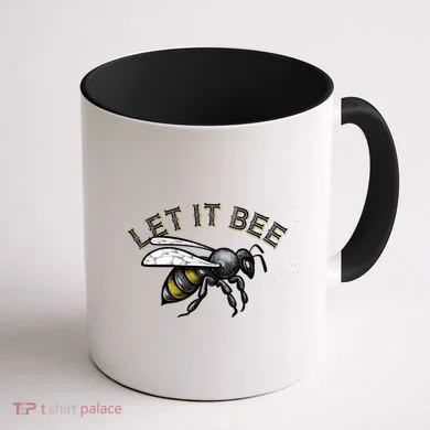 Let It Bee Funny Bumble Coffee Mug back