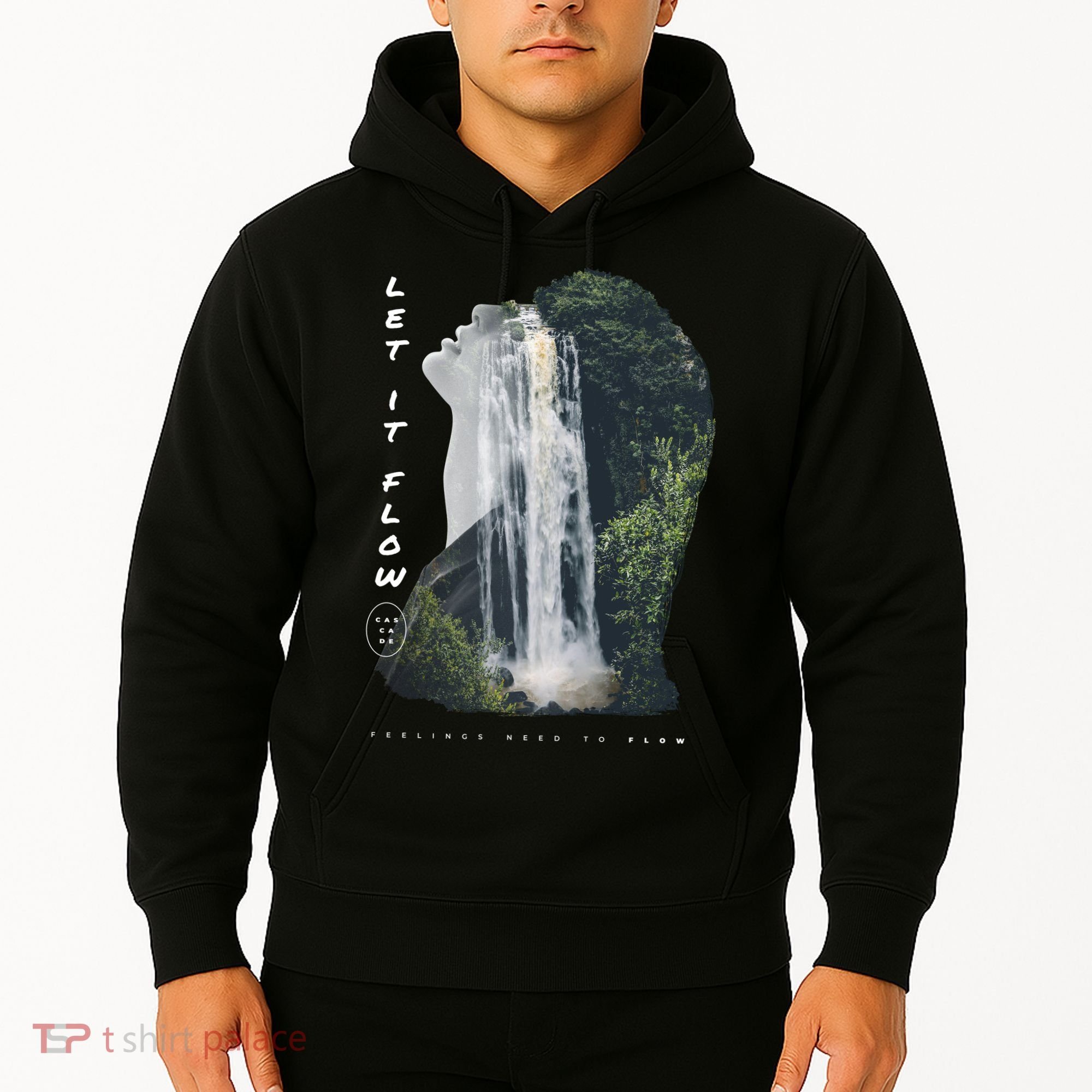 Let It Flow Waterfall Art Hoodie