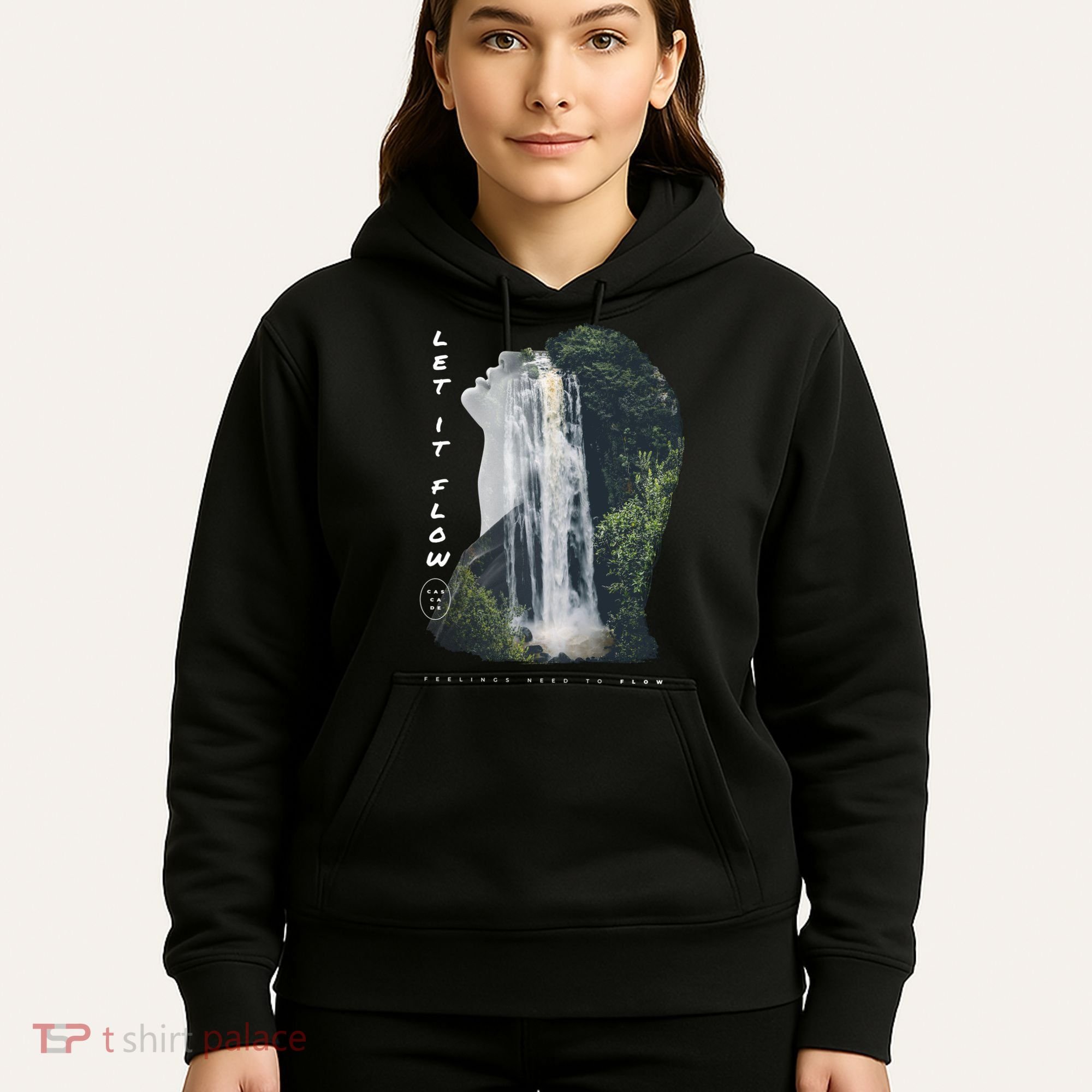 Let It Flow Waterfall Art Hoodie
