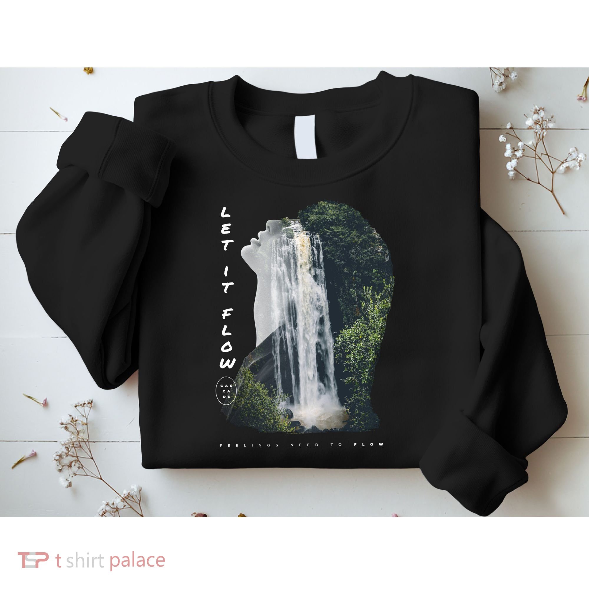 Let It Flow Waterfall Art Sweatshirt