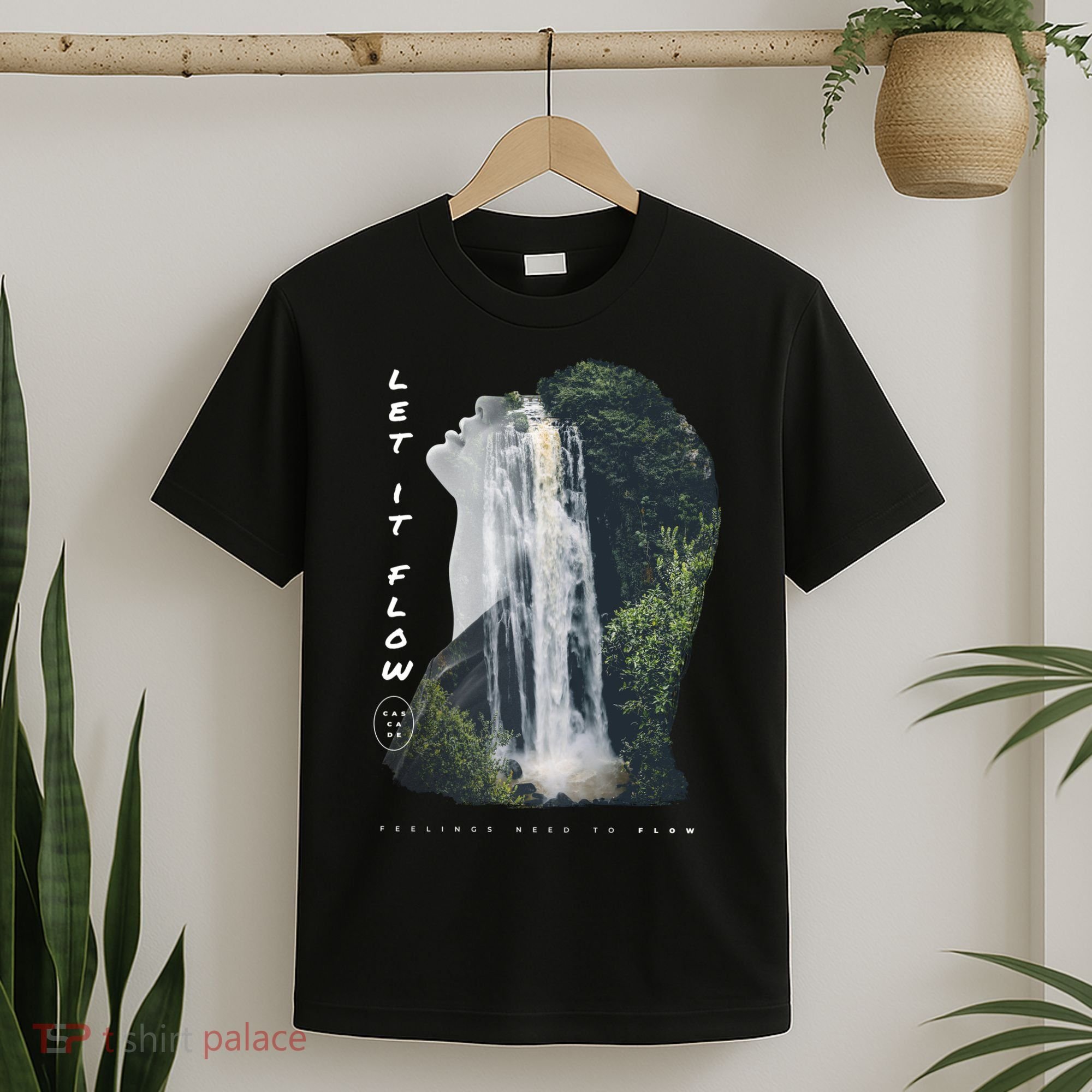 Let It Flow Waterfall Art T-Shirt
