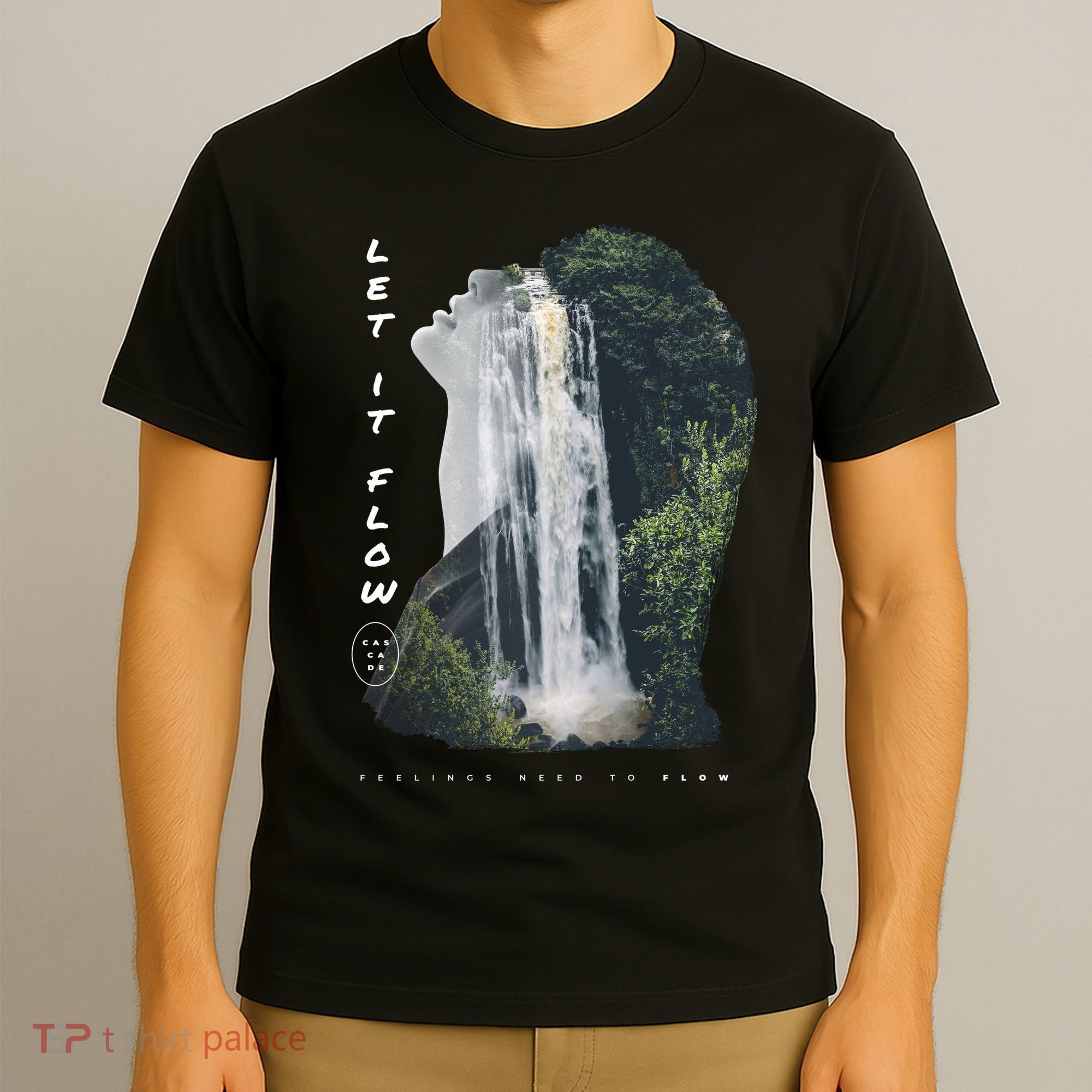 Let It Flow Waterfall Art T-Shirt
