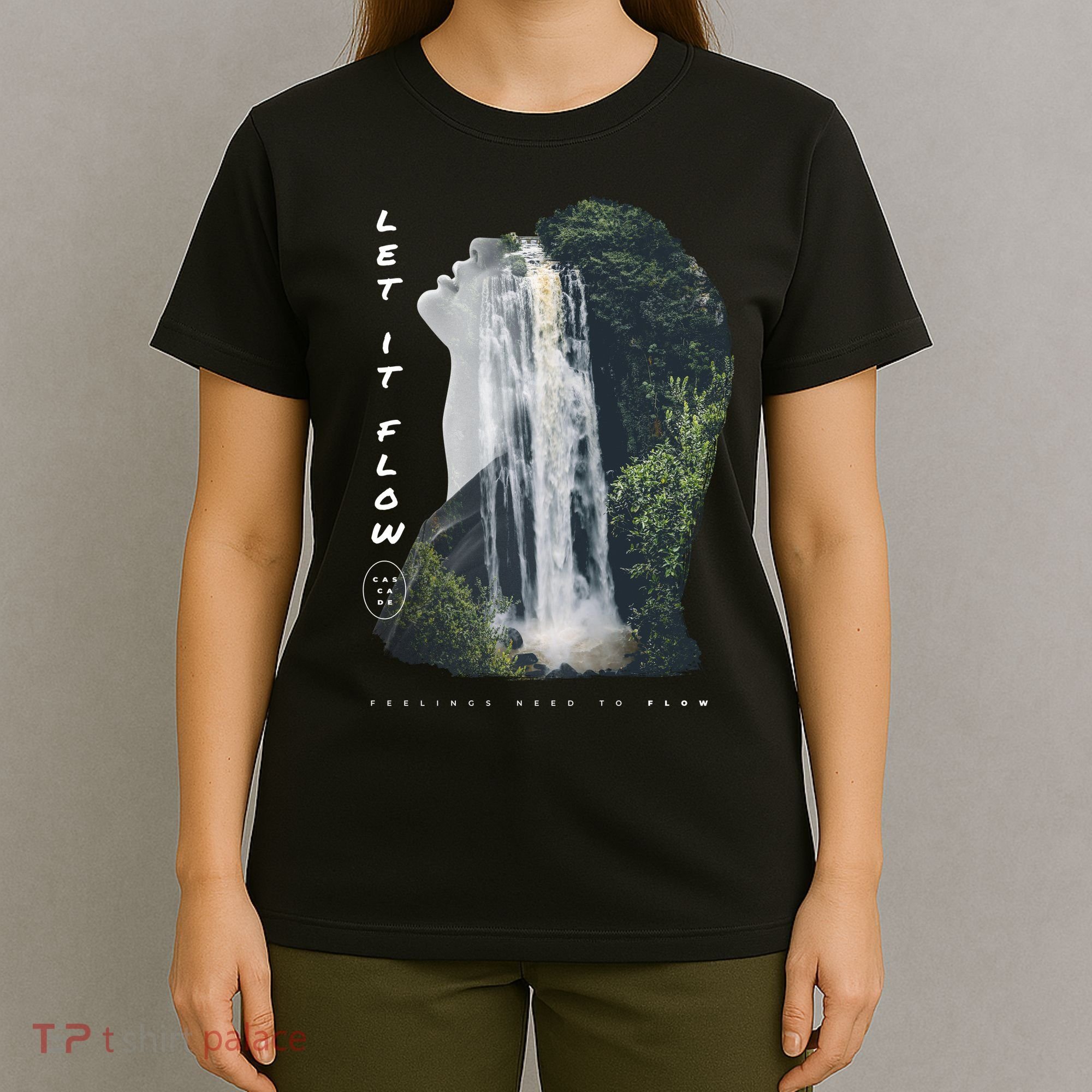 Let It Flow Waterfall Art T-Shirt