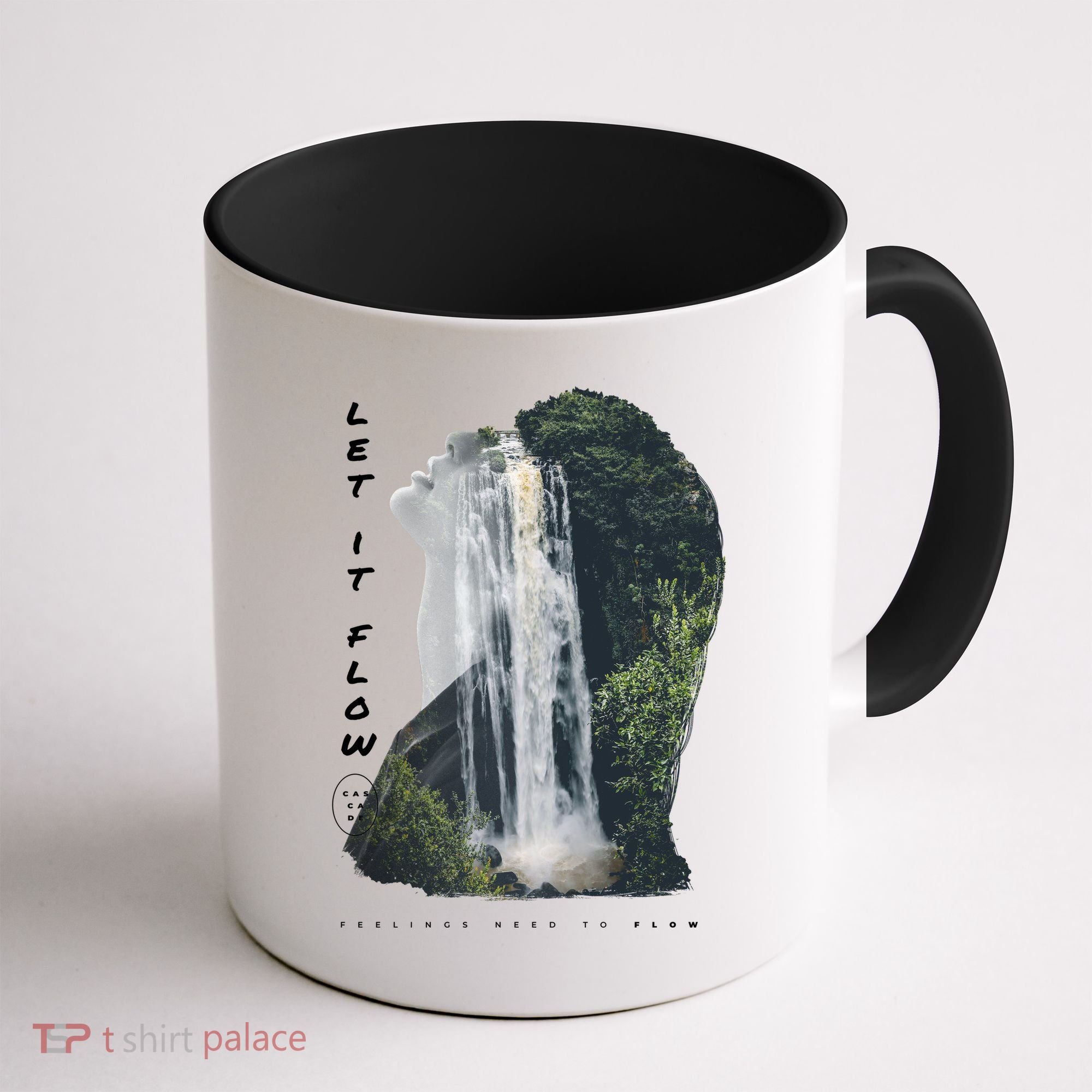 Let It Flow Waterfall Art Coffee Mug
