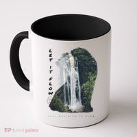 Let It Flow Waterfall Art Coffee Mug thumb 0