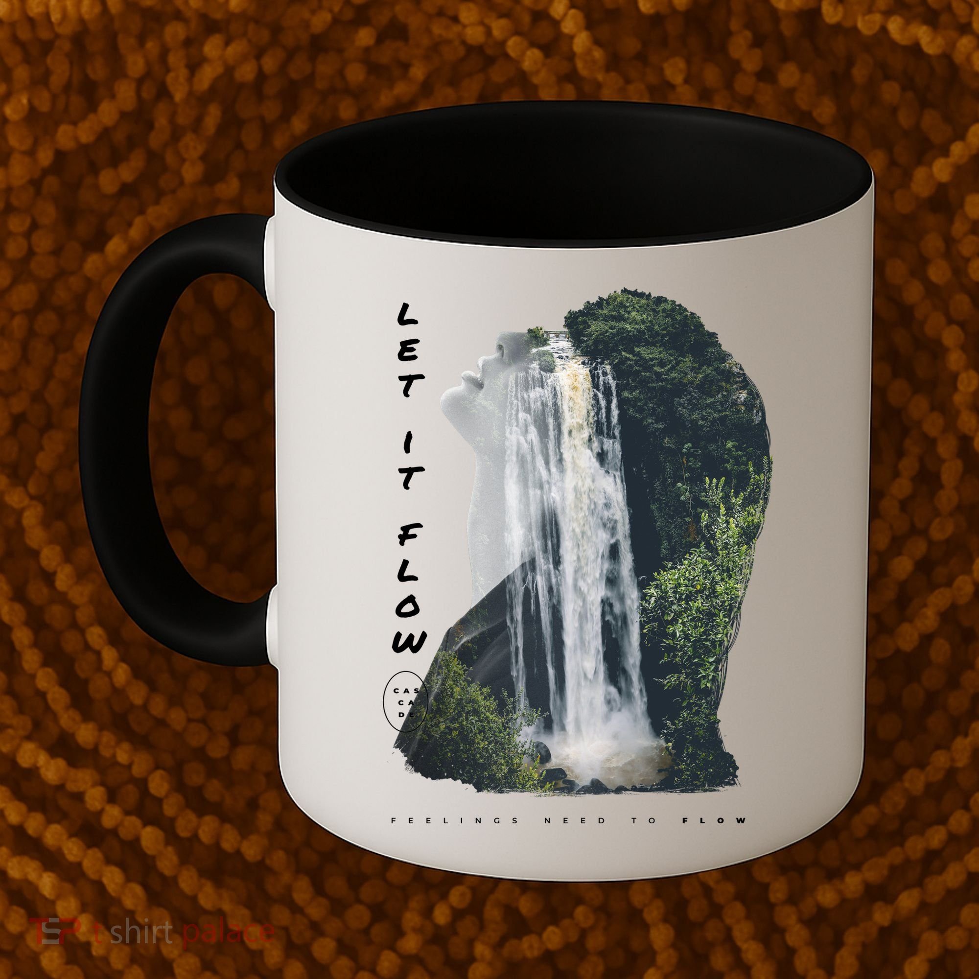 Let It Flow Waterfall Art Coffee Mug