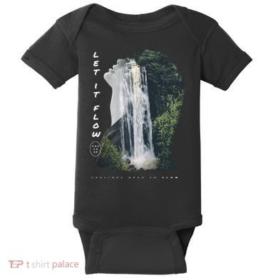 Let It Flow Waterfall Art Baby Bodysuit