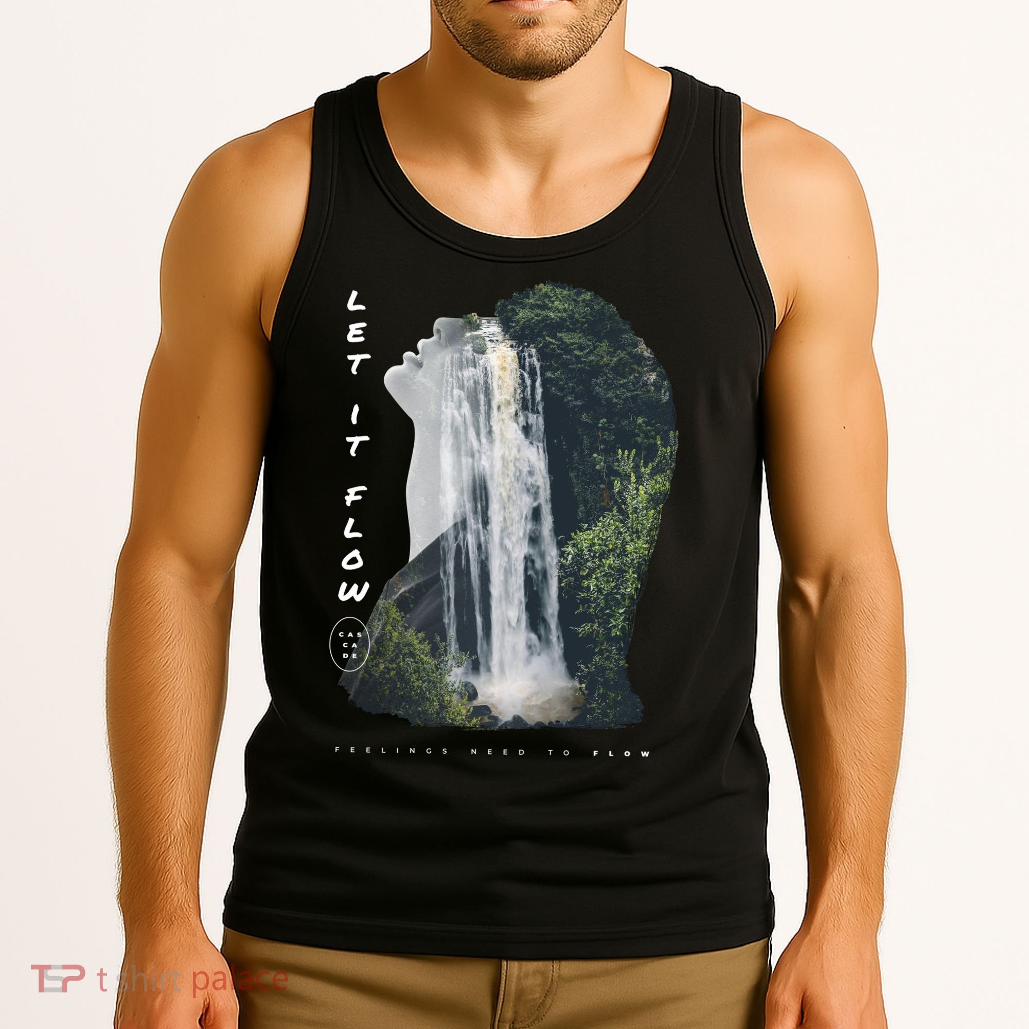 Let It Flow Waterfall Art Tank Top