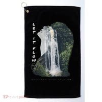 Let It Flow Waterfall Art Golf Towel thumb 0
