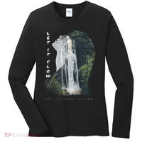 Let It Flow Waterfall Art Women's Long Sleeve Shirt thumb 0