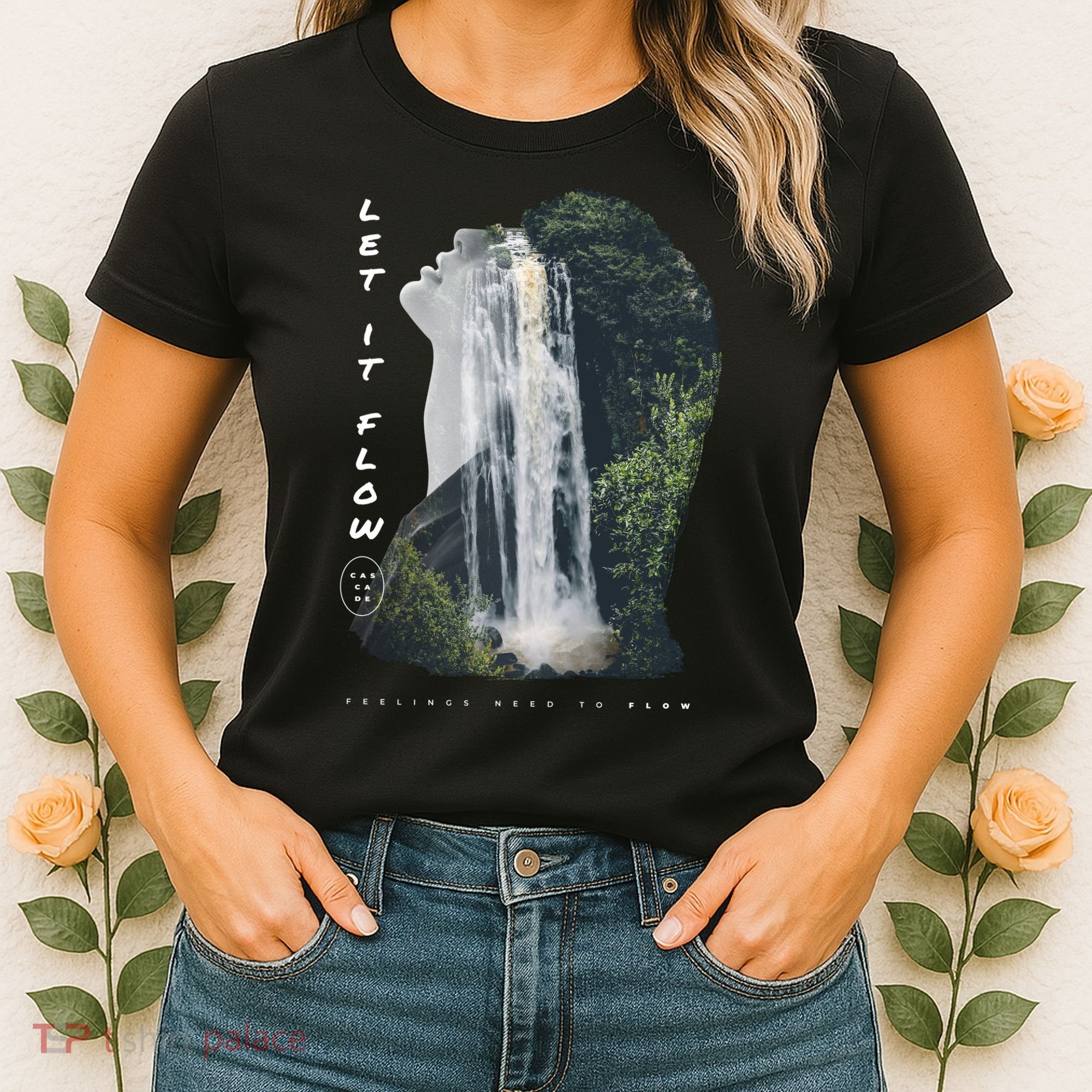 Let It Flow Waterfall Art Women's T-Shirt