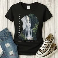 Let It Flow Waterfall Art Women's T-Shirt thumb 3