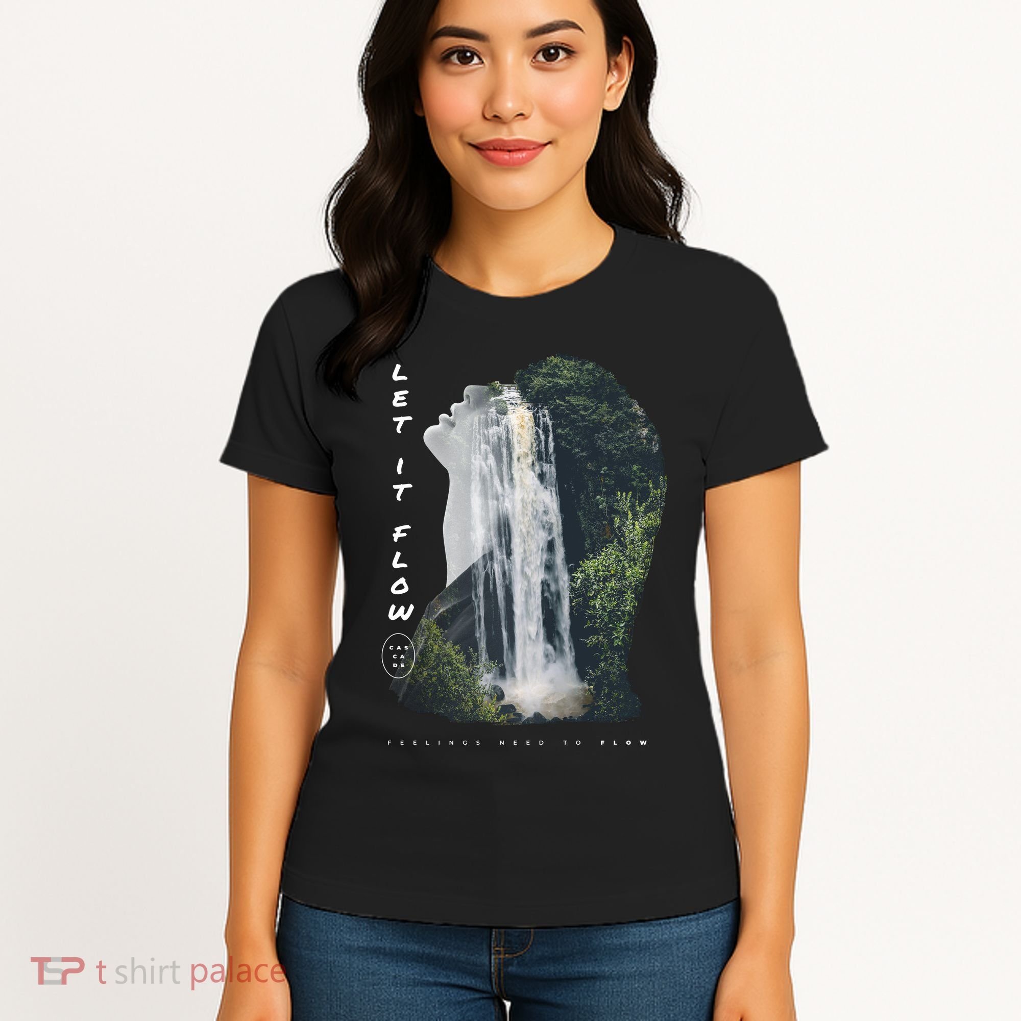 Let It Flow Waterfall Art Women's T-Shirt