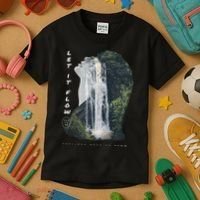 Let It Flow Waterfall Art Kids T-Shirt thumb 3
