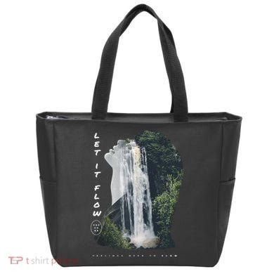 Let It Flow Waterfall Art Tote Bag