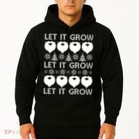 Let It Grow Santa Beard Ugly Christmas Sweater Hoodie thumb 2