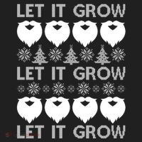 Let It Grow Santa Beard Ugly Christmas Sweater Beanie thumb 2