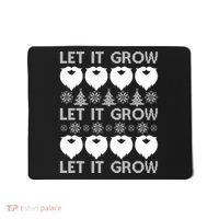 Let It Grow Santa Beard Ugly Christmas Sweater Mousepad thumb 0