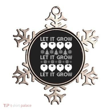 Let It Grow Santa Beard Ugly Christmas Sweater Ornament
